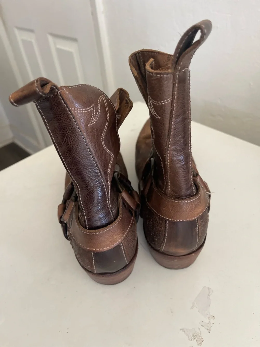Bed Stu Cowgirl Ankle Leather Boots - Picture 7 of 9
